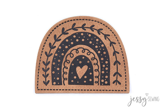 Label aus Kunstleder "Rainbow"