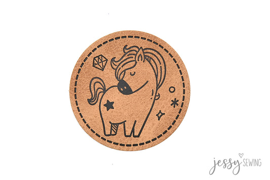 Label aus Kunstleder "Dreaming Horse"