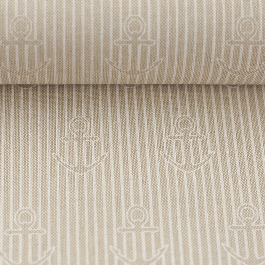 Dekostoff "Anker" weiß