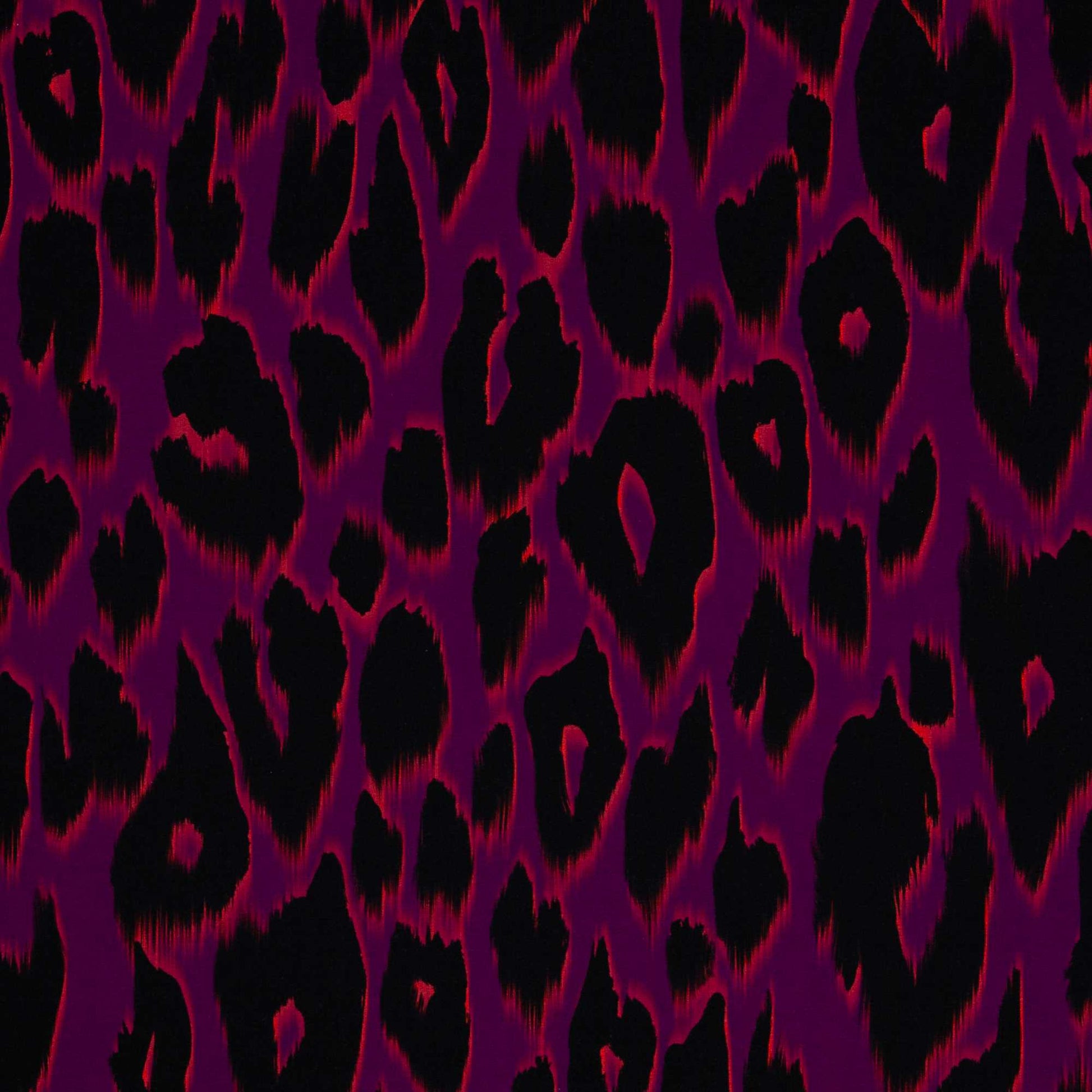 Modal French Terry ‚Floating Leo‘ von Thorsten Berger mit stilisiertem Leoprint, Stoff mit Leopardenmuster