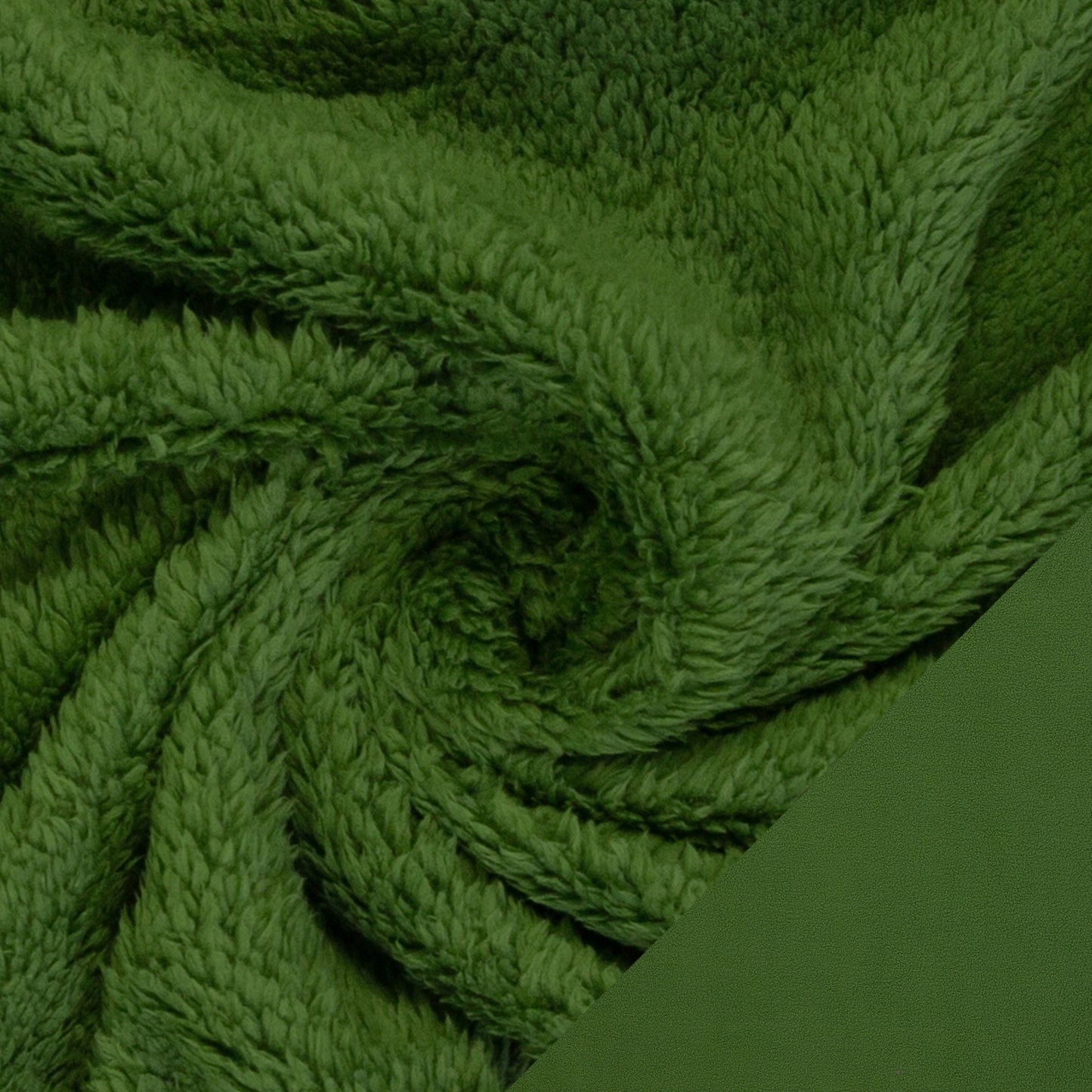 Doubleface-Plüsch "Tamme", grün