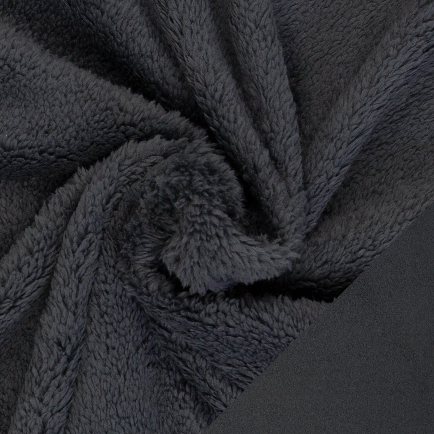 Doubleface-Plüsch "Tamme", anthrazit