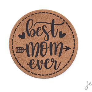Label aus Kunstleder "BEST MOM EVER"