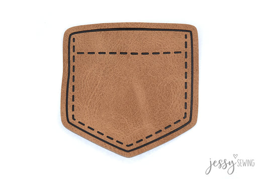 Label aus Kunstleder "Pocket"