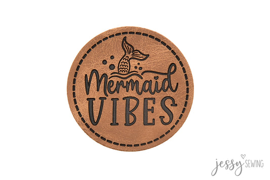 Label aus Kunstleder "Mermaid Vibes"