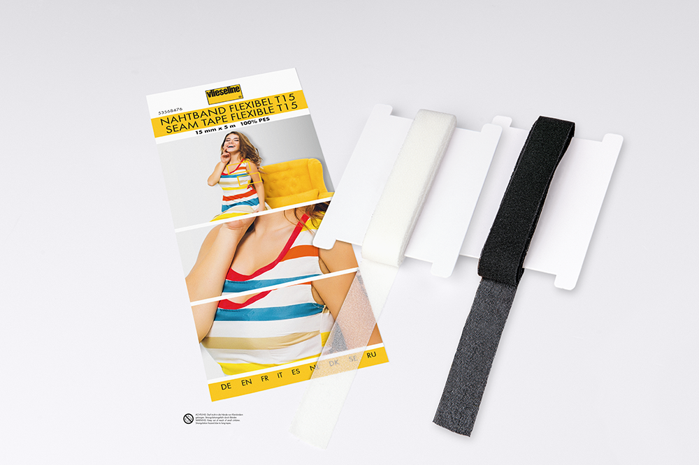 Vlieseline Nahtband Flexibel T15, versch. Farben
