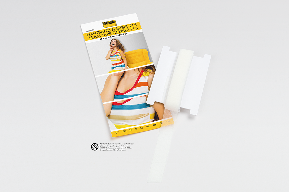 Vlieseline Nahtband Flexibel T15, versch. Farben