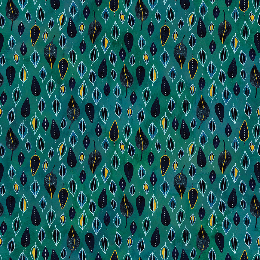 Patchwork Baumwolle metallic "Trickle" emerald