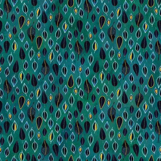 Patchwork Baumwolle metallic "Trickle" emerald