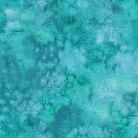 Patchwork Baumwolle metallic "Saltaire" turquoise