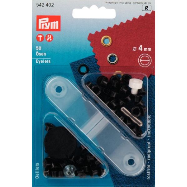 PRYM Ösen 4mm, inkl. Werkzeug, versch. Farben