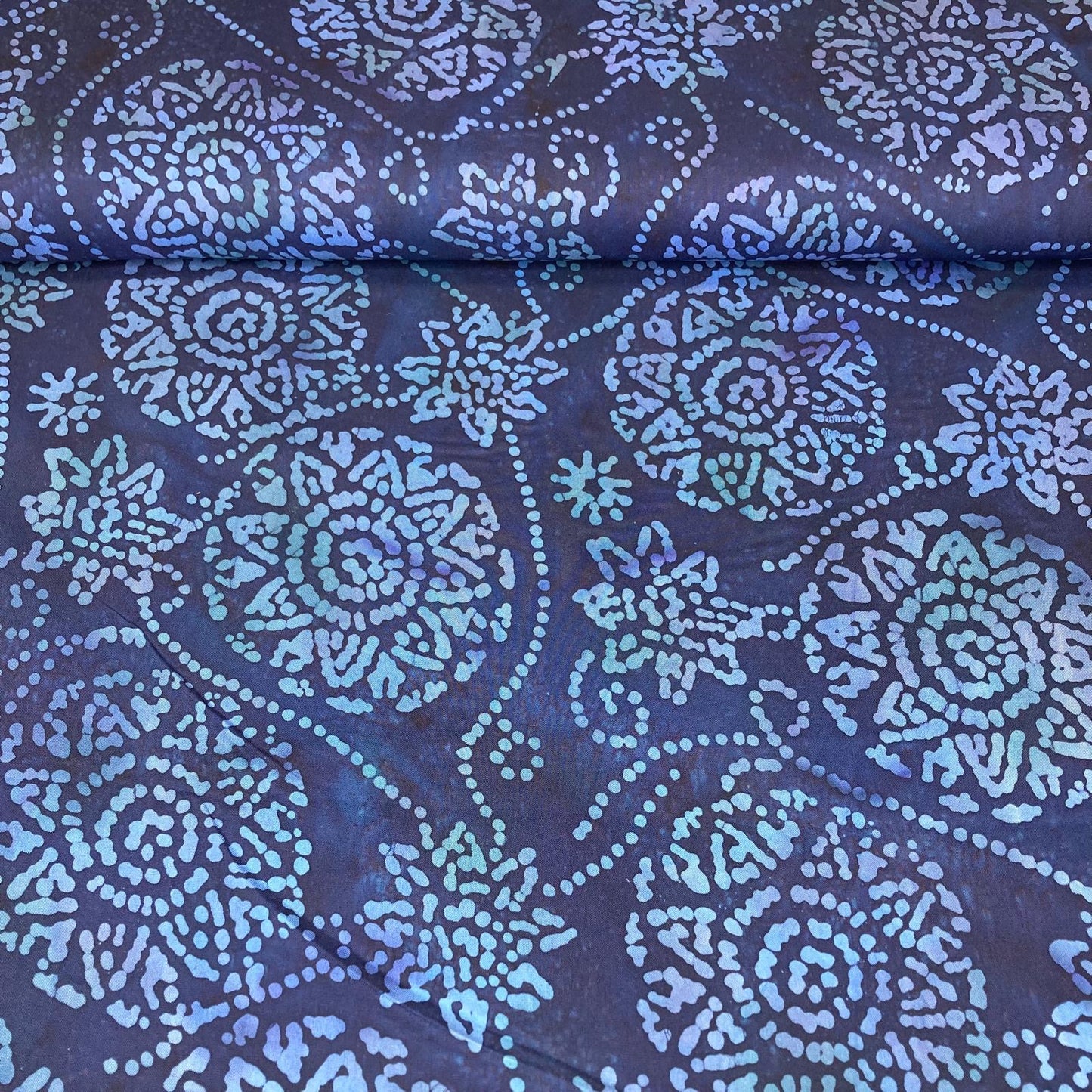 Viskose "Batik" dunkelblau