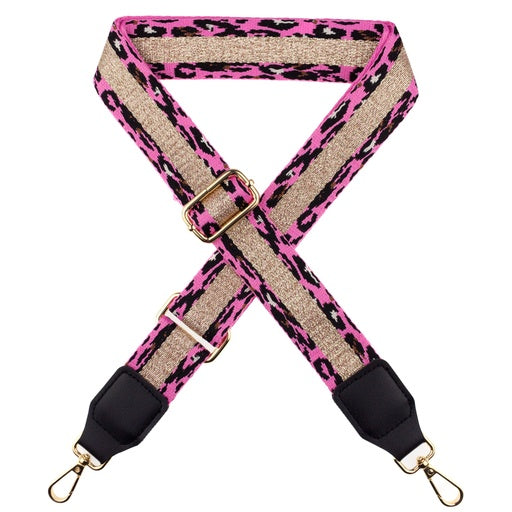 Design-Gurtband "Leo Glitzer pink"