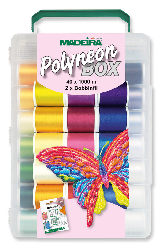 Madeira Polyneon Garnkoffer 40 Farben