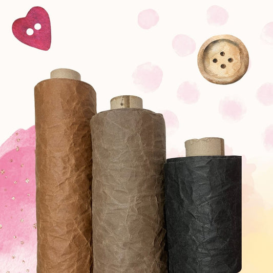 Waschbarer Papierstoff 1m-Rolle - versch. Farben