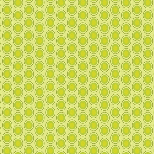 Patchwork Baumwolle "Oval Elements" lime