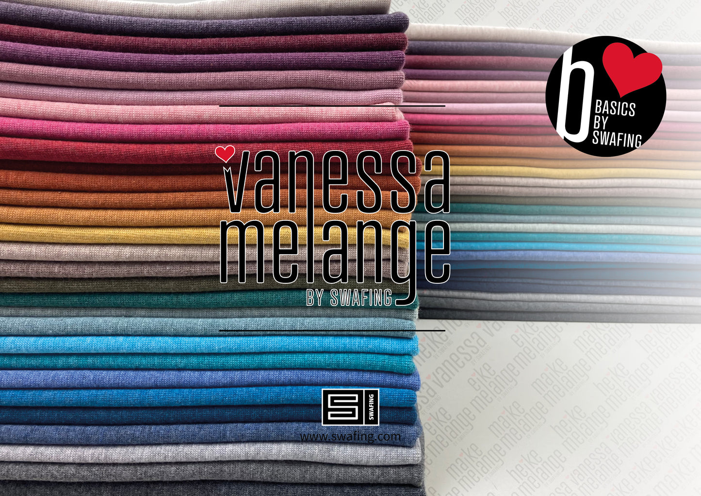 Jersey meliert "Vanessa" by Swafing - 30 Farben