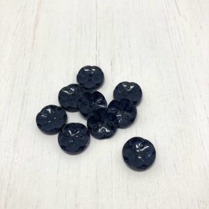 Blusenknopf "Blume" dunkelblau
