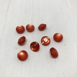 Blusenknopf Halbkugel, 9mm hellrot-perla