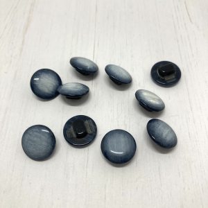 Blusenknopf mit Öse, 13mm blau