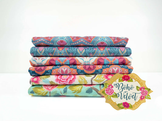 Dekostoff Velour "Boho Velvet" by Bienvenido Colorido - verschieden Varianten