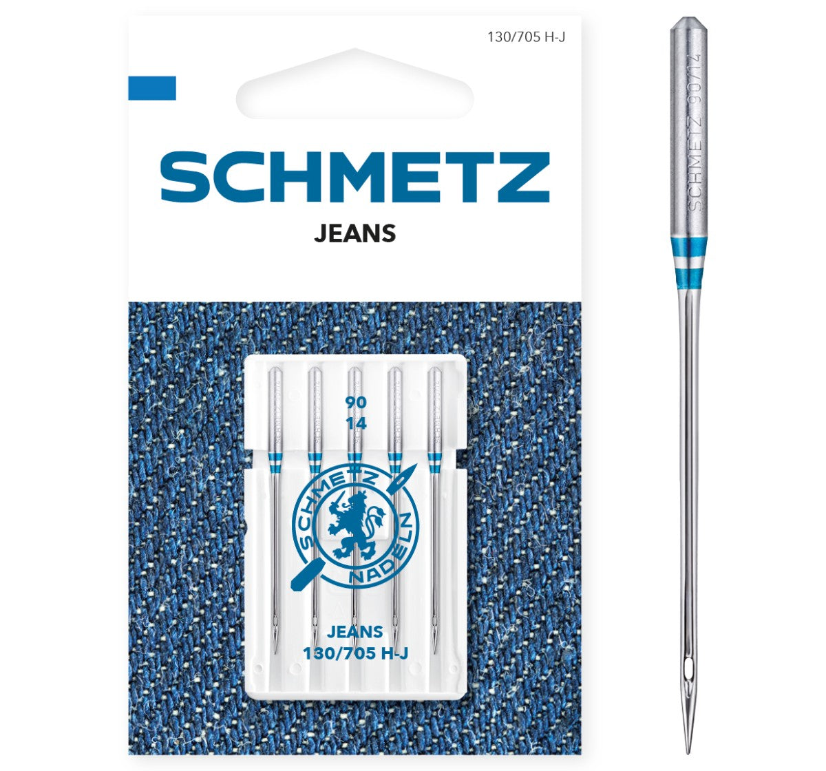 Nähmaschinennadeln Schmetz "Jeans" 5er 90-110