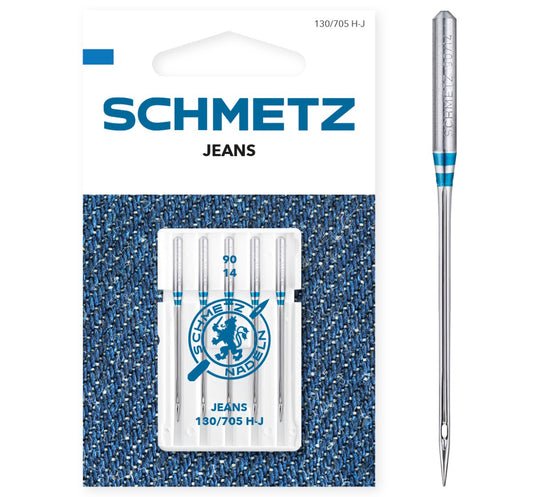 Nähmaschinennadeln Schmetz "Jeans" 5er 90-110