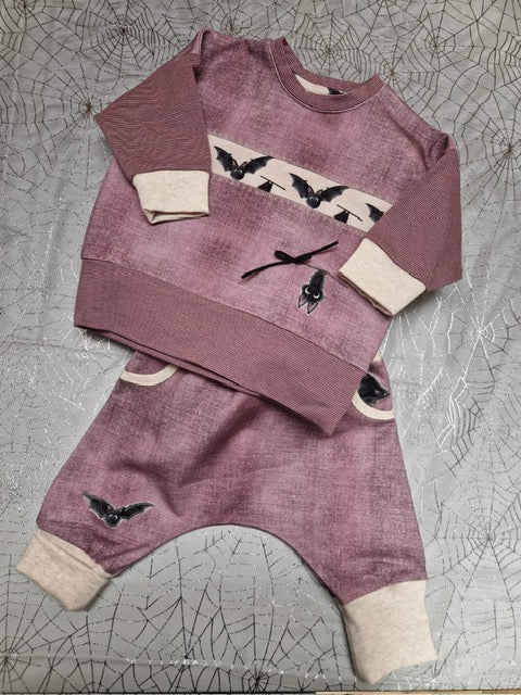 Nähpaket Baby-Set "Bruce & Friends" flieder