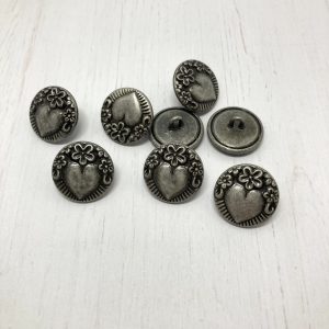 Dirndlknopf Metall "Herz" 18mm