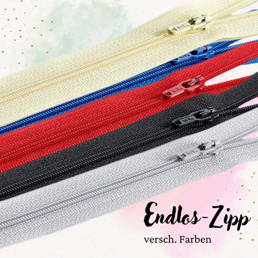 Endlos Zipp "Classic" inkl. Schiebern, verschiedene Farben