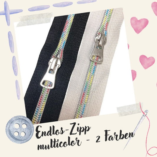 Endlos-Reißverschluss "multicolor" 2 Farben