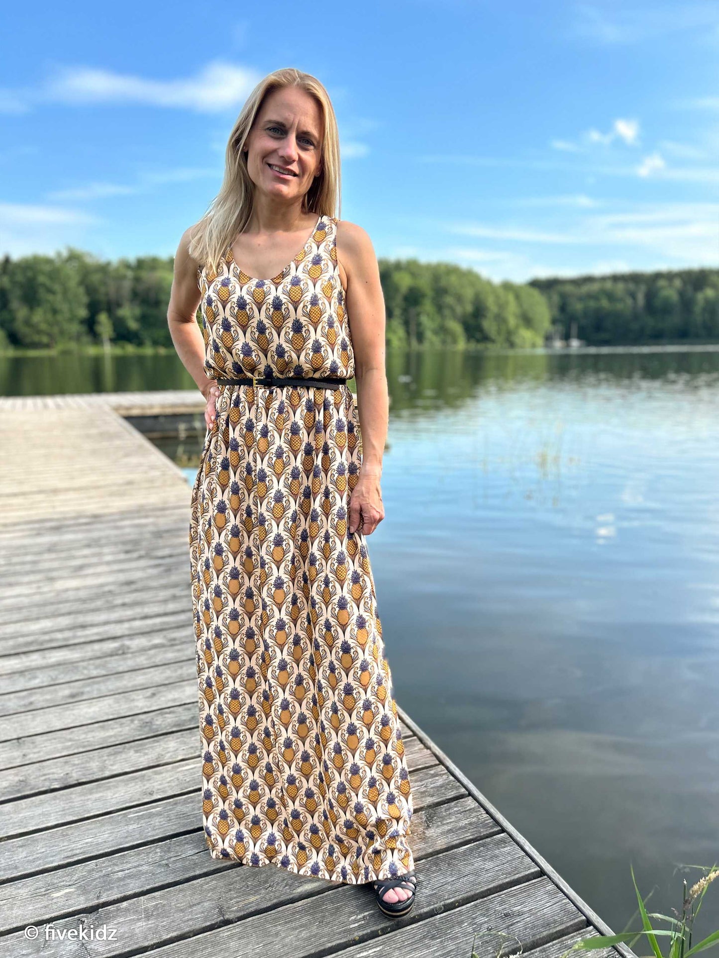 Webware Viskose "Pineapple Bloom" ecru