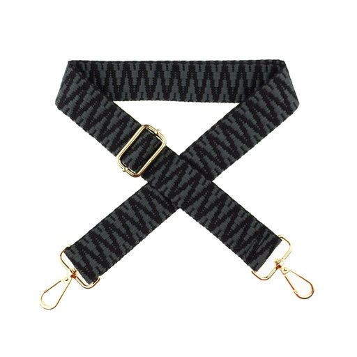 Design-Gurtband "Zickzack" schwarz-grau