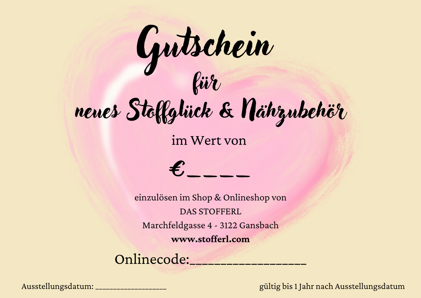 Gutschein (Postversand)