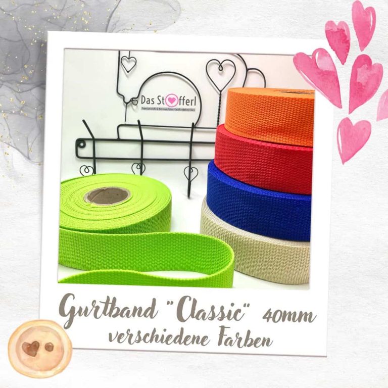 Gurtband "Classic" 40mm - verschiedene Farben