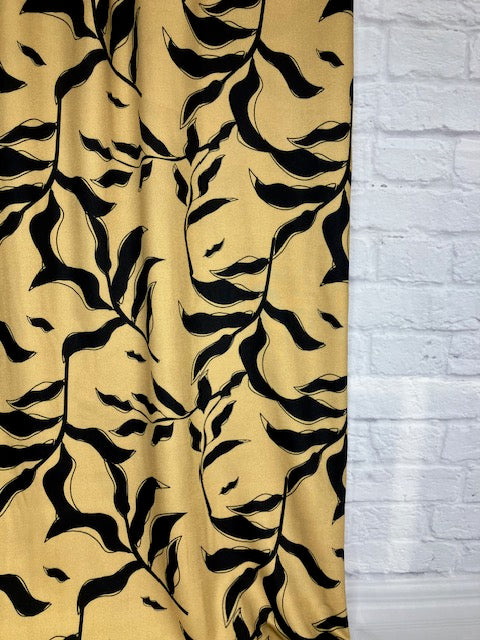 Viskose-Webware "Golden Leaves"