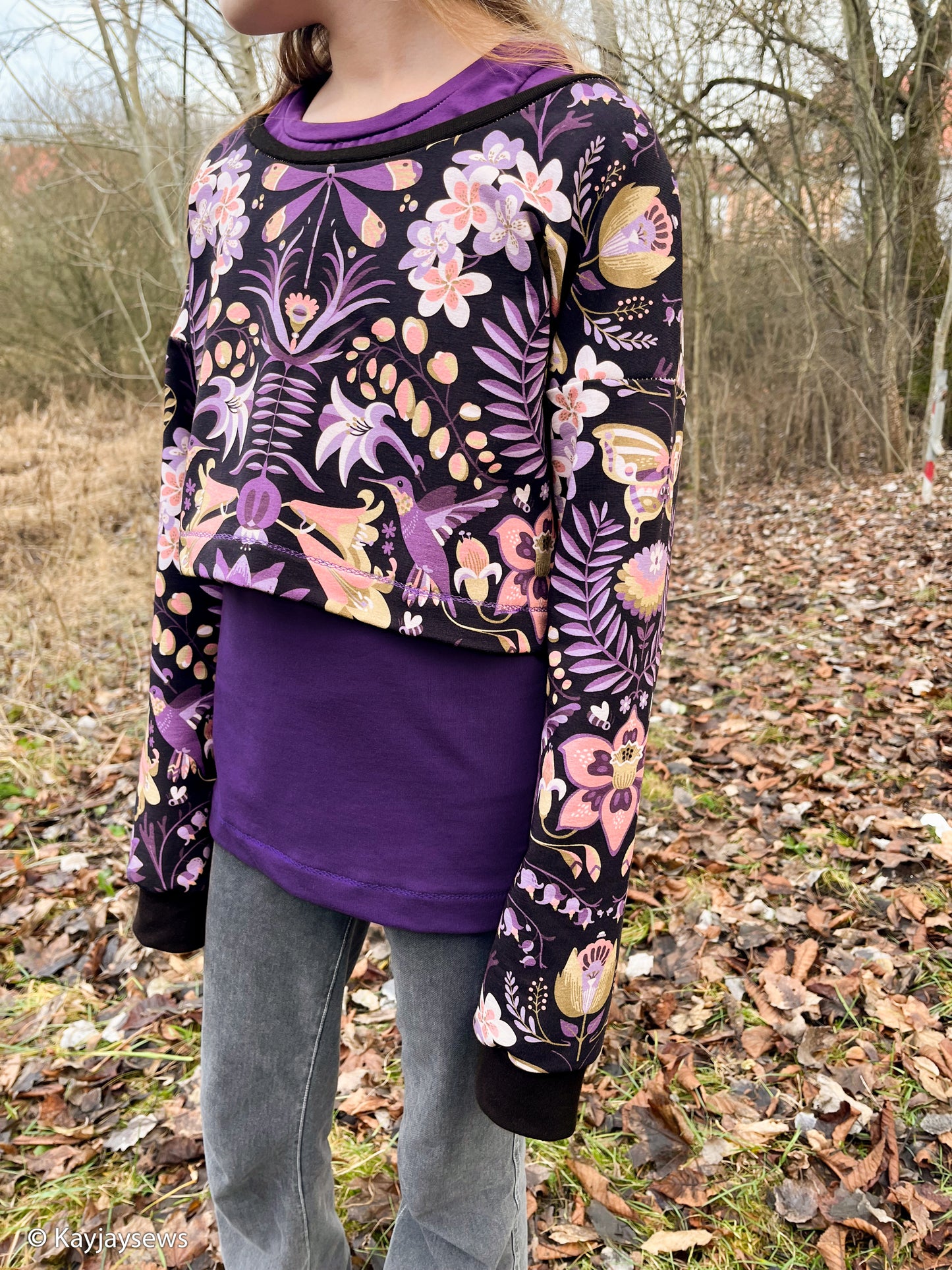 Modal French Terry "Aurora" by Käselotti, lila