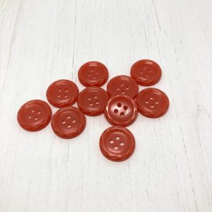 Kunststoff Knopf, 15mm rot