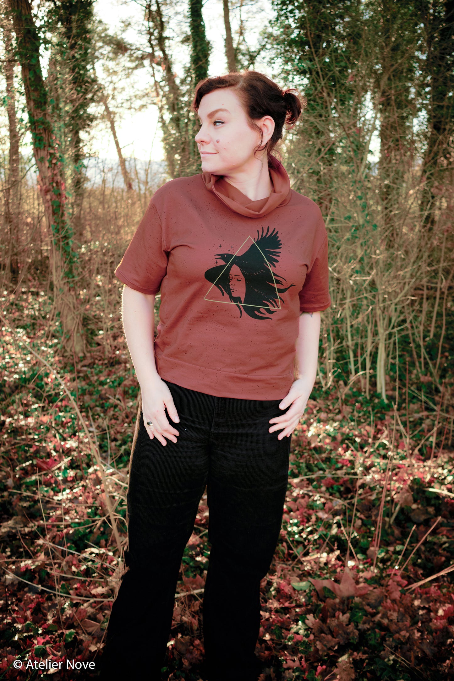 French Terry Paneel by Käselotti "Ravengirl"