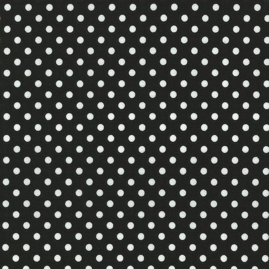 C. Pauli Bio Popeline fein "mittelgroße Punkte" schwarz