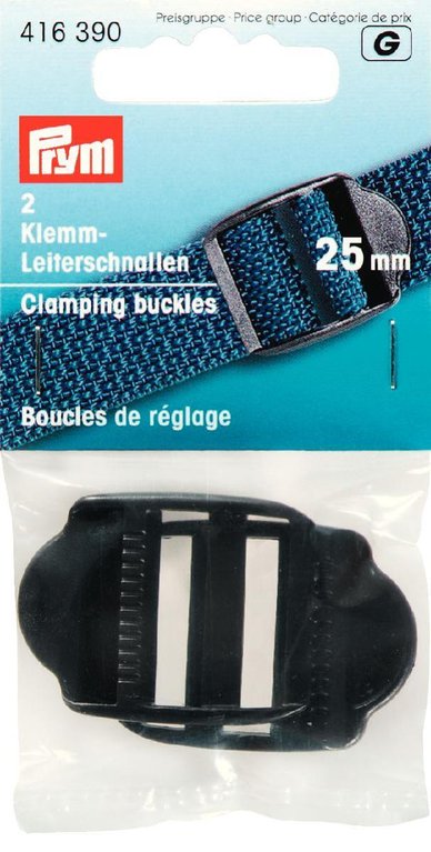 PRYM Klemm-Leiterschnalle, schwarz, 25mm