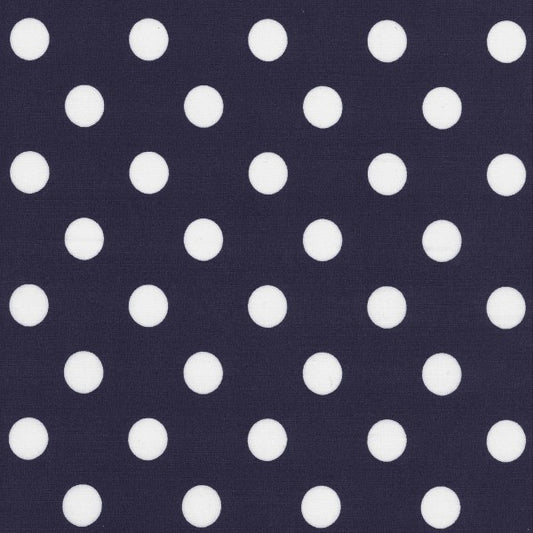 Bio Baumwolle - C. Pauli "Polka Dots", dunkelblau