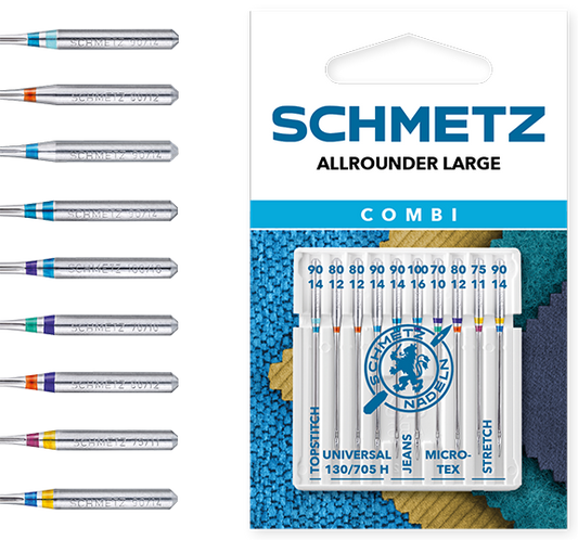 Nähmaschinennadeln Schmetz "Allrounder Combi"  10er, versch. Sorten