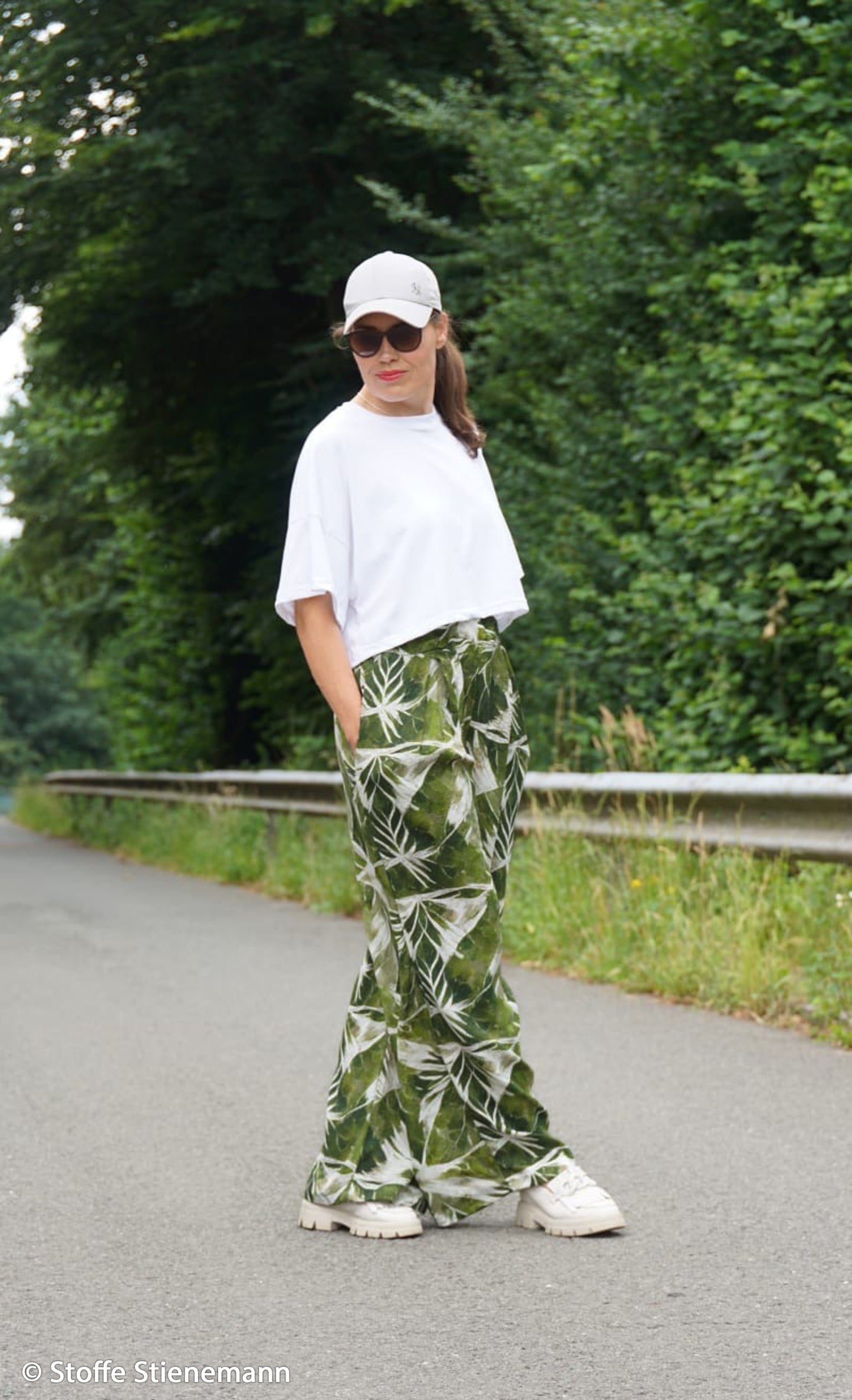 Viskose Webware "Blätter"