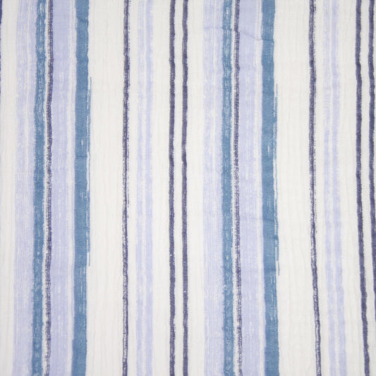 Musselin "Blue Jeans Stripes"