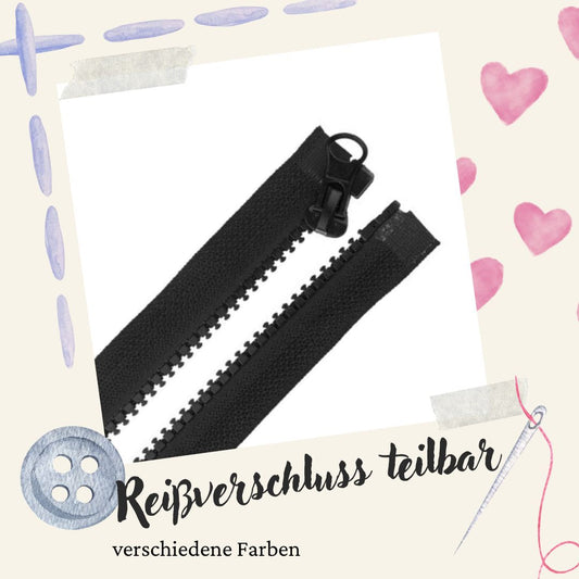 Reißverschluss teilbar 70cm - verschiedene Farben