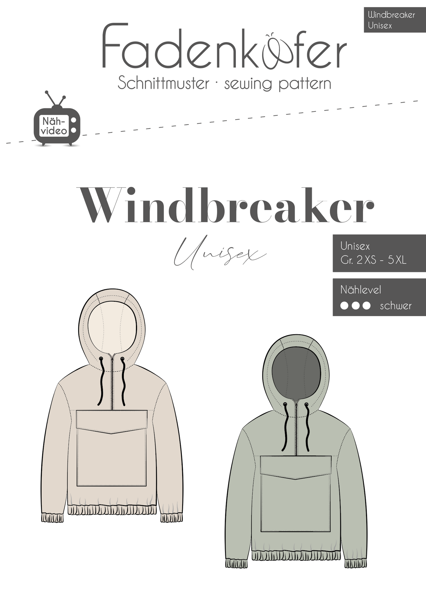 Fadenkäfer Papierschnitt "Windbreaker" unisex