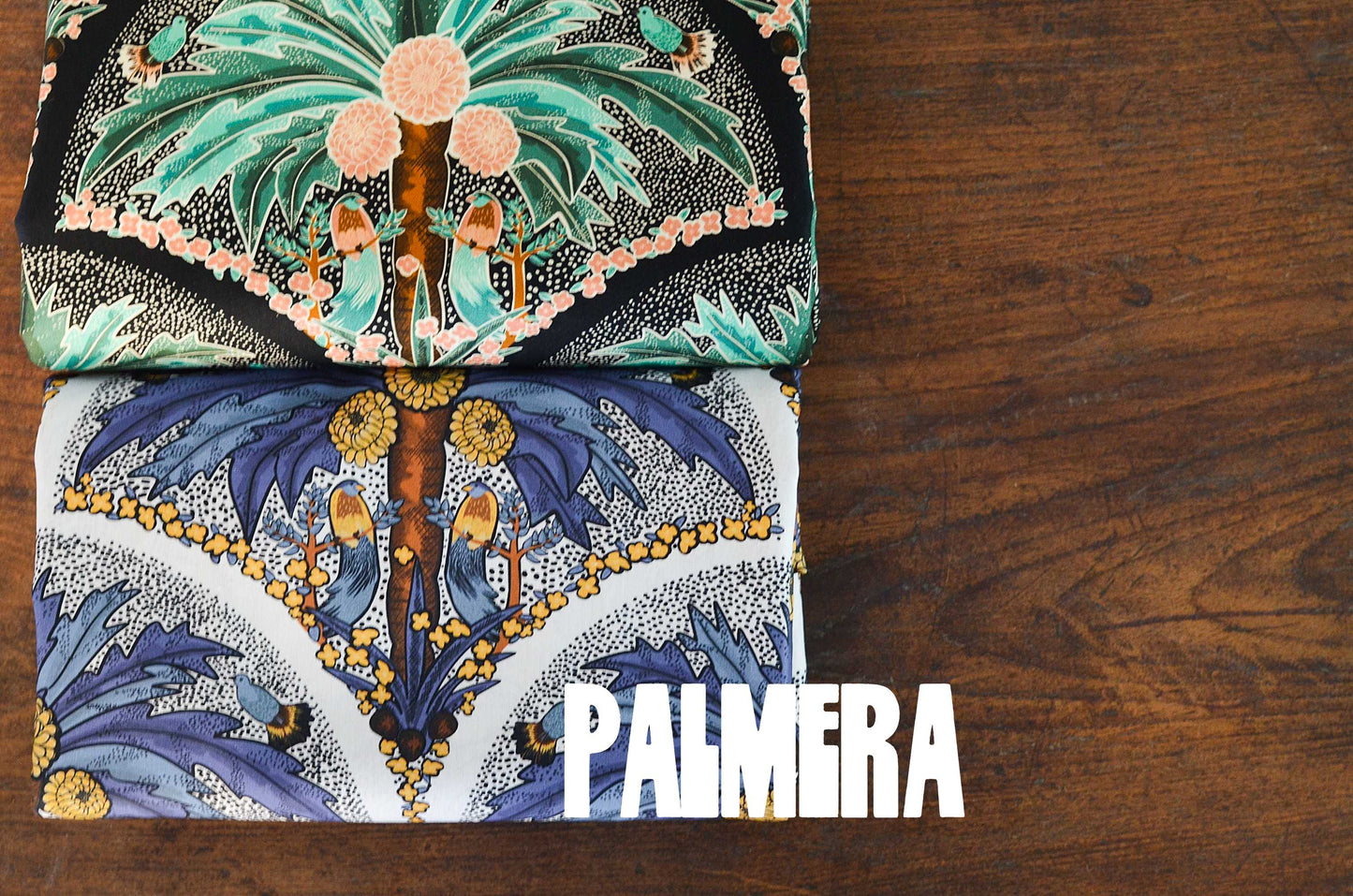 Webware Baumwolle "Palmera petrol" by Bienvenido Colorido