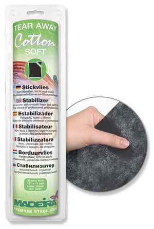 Stickvlies Madeira "Cotton Soft", schwarz