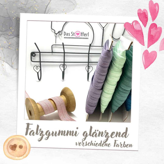Falzgummi glänzend - verschiedene Farben